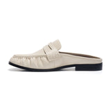Ruched Loafer Mules (Soho Wax)