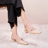 Block Heel Slingback Sandals (Alva)