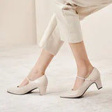 Mary Jane Block Heel Pump (Jessica)