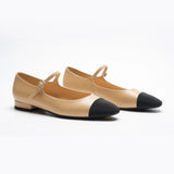 Almond-Toe Two-Tone Mary Jane (Lena)