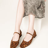 Square Toe Block Heel Mary Jane (Felicia MJ）