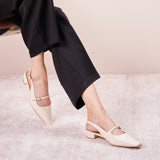 Block Heel Slingback Sandals (Alva)