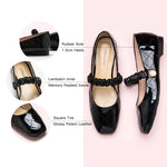 Black Patent Crossed Stripe Mary Jane, providing a chic and polished look
