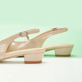 Block Heel Slingback Sandals (Alva)