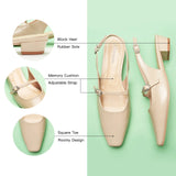 Block Heel Slingback Sandals (Alva)