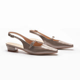 Block Heel Slingback Sandals (Alva)