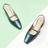 Block Heel Slingback Sandals (Alva)