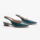Block Heel Slingback Sandals (Alva)