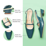 Block Heel Slingback Sandals (Alva)