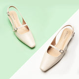 Block Heel Slingback Sandals (Alva)