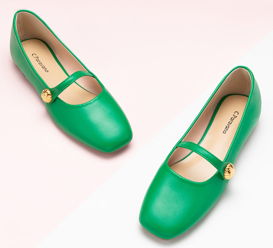 Shoes Mary Jane Green