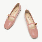 Pink Mary Jane Shoes with Single Stripe Detail