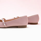 Pink Single Stripe Mary Jane with Pearls, a sweet and versatile addition to your footwear collection