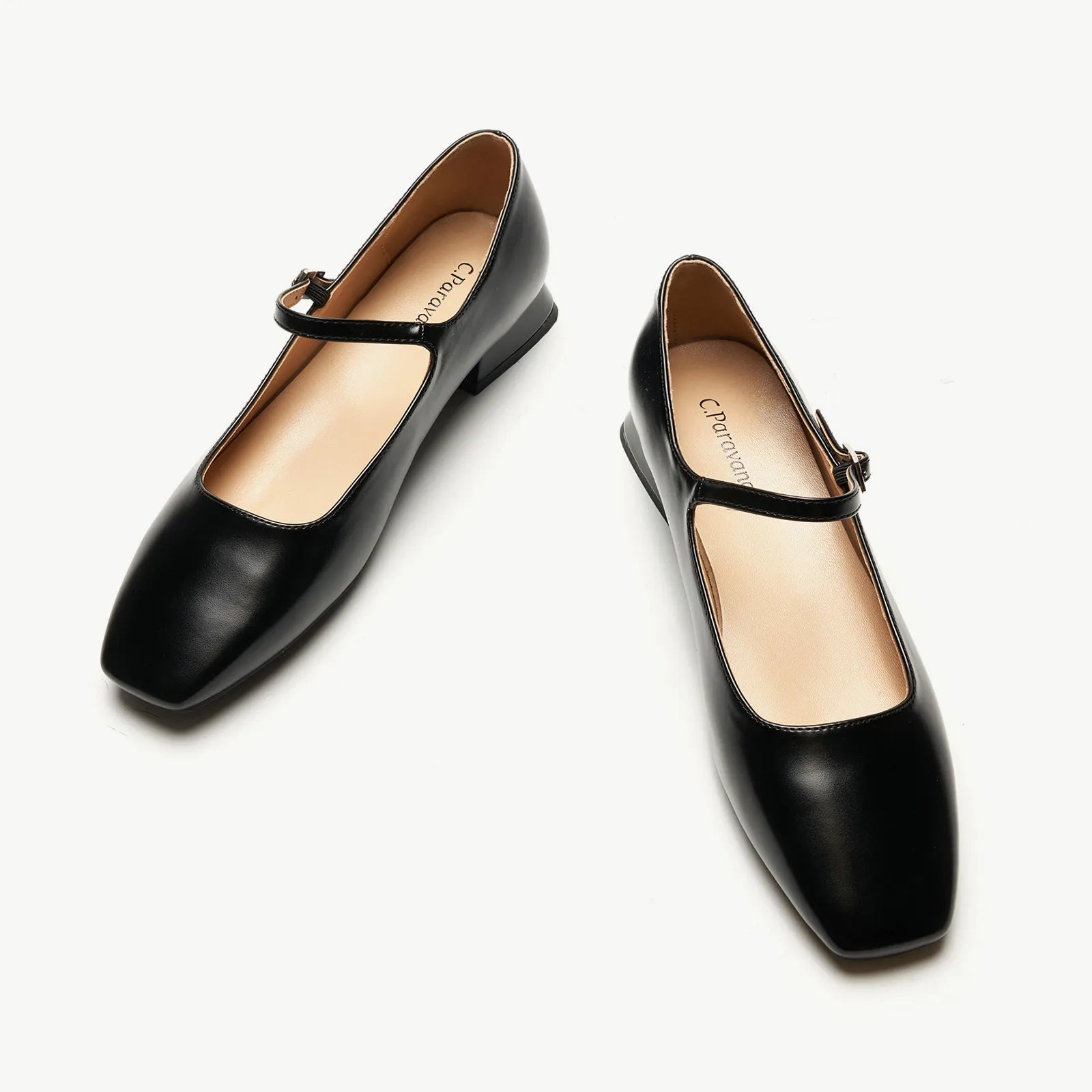 Square Toe Block Heel Mary Jane (Felicia MJ）