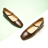 Square Toe Block Heel Mary Jane (Felicia MJ）