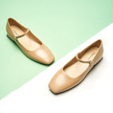 Square Toe Block Heel Mary Jane (Felicia MJ）