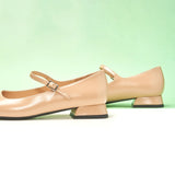 Square Toe Block Heel Mary Jane (Felicia MJ）