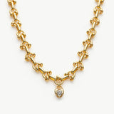 Heart Diamond Chain Necklace in Gold, a symbol of radiant love, this necklace features a delicate chain adorned with heart-shaped diamonds set in a warm and luxurious gold setting, creating a timeless and romantic accessory