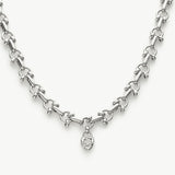 Platinum Heart Diamond Necklace, sparkling with the brilliance of diamonds, this necklace showcases intricately designed heart motifs adorned with diamonds, set in a radiant platinum chain, adding a touch of glamour and elegance to your neckline
