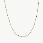 Beads Chain Necklace, a bohemian-inspired piece featuring a chain adorned with an array of colorful beads, creating a harmonious and laid-back accessory for a touch of eclectic style