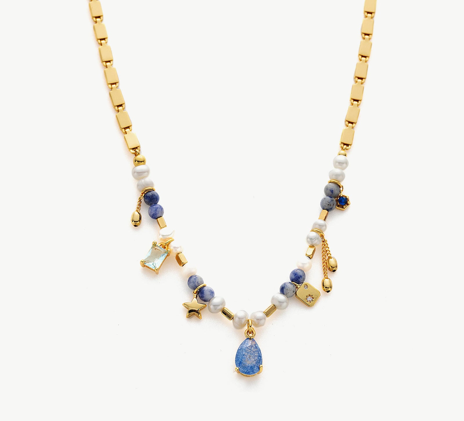 Multi Gemstone Pearl Necklace, a vibrant and elegant piece featuring a combination of colorful gemstones and lustrous pearls, creating a captivating and eye-catching accessory.