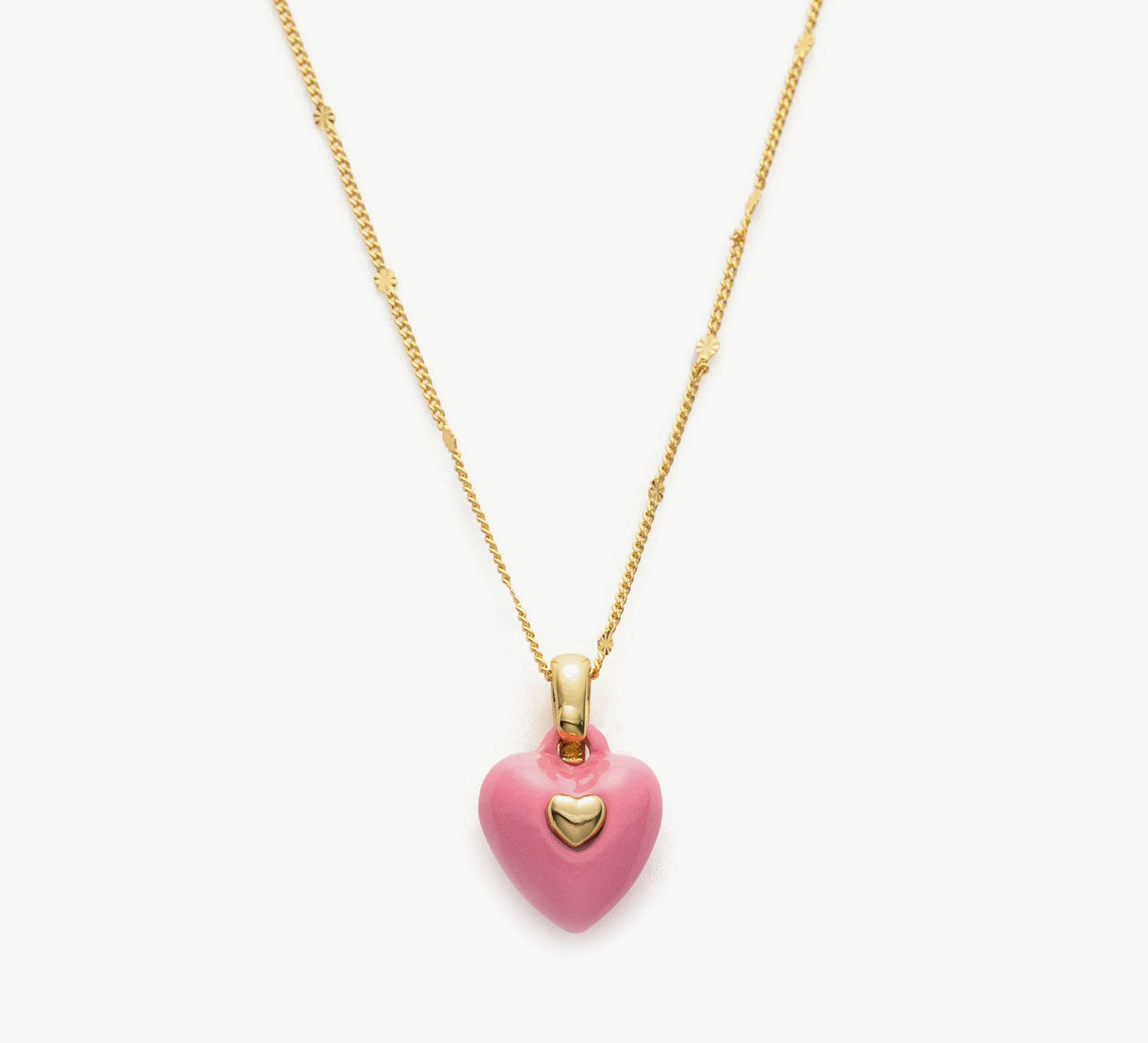Pink Onyx Heart Pendant Necklace, a chic pink accent that enhances your style, featuring a stylish heart-shaped onyx pendant for a sweet and fashionable statement