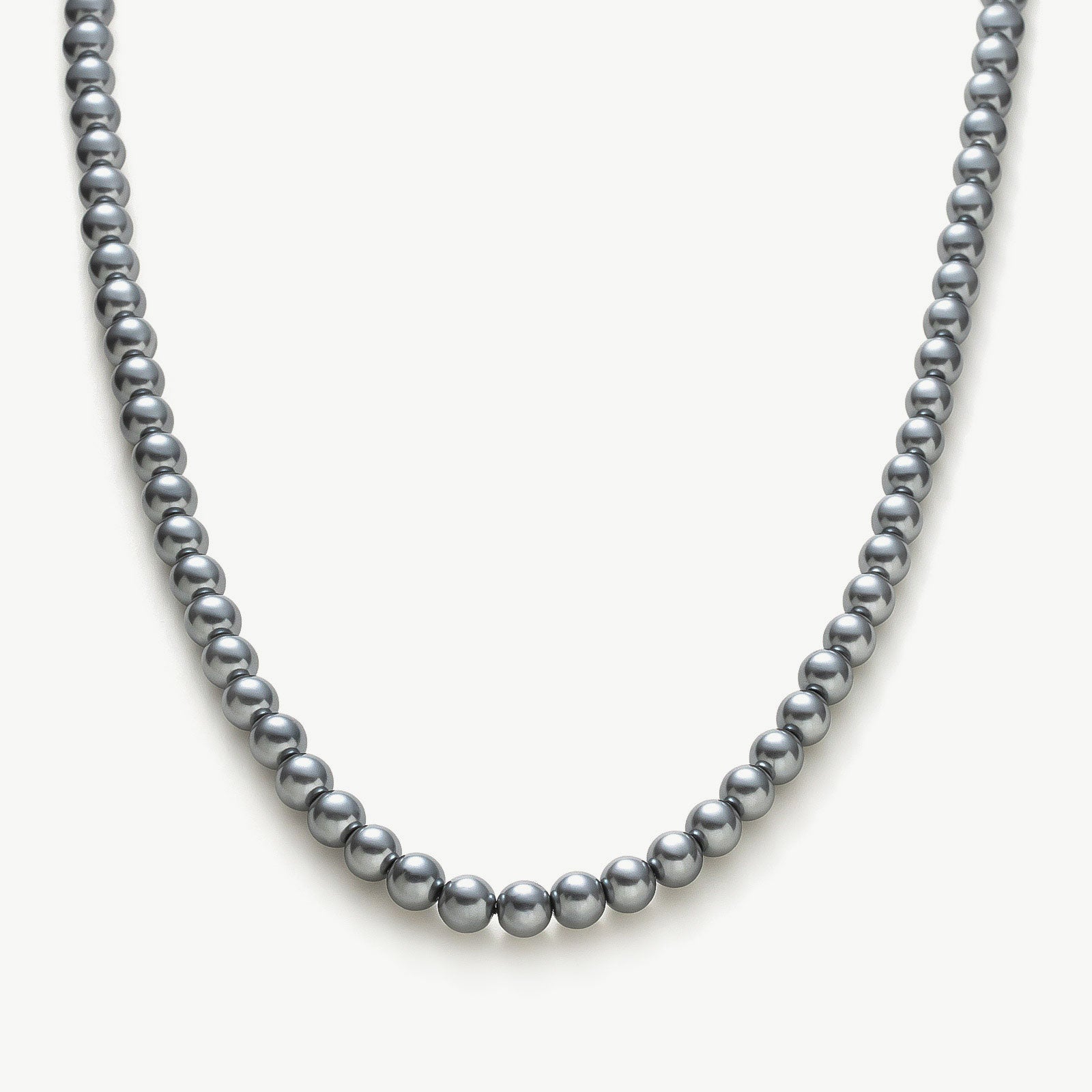 Dove Grey Water Pearl Necklace, a sophisticated and elegant piece featuring lustrous water pearls in a soothing dove grey hue, creating a timeless and graceful accessory.