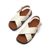 Crisscross Design Sandals (Cassandra) social