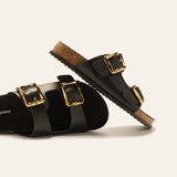 Duoble Strap Supportive Sandals(Calix)