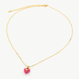 Onyx Heart Pendant Necklace, unveiling the grace of pink, this necklace features a mesmerizing heart-shaped onyx pendant, creating a captivating and versatile accessory.