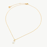 Pearl Drop Pendant Necklace with Gold, a radiant gold charm captured in a pearl drop pendant, creating a stylish and timeless accessory to elevate your ensemble