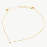 Crystal Pendant Necklace in Gold, radiating eternal gold radiance, this necklace features a captivating crystal pendant suspended from a delicate gold chain, expressing enduring style and grace