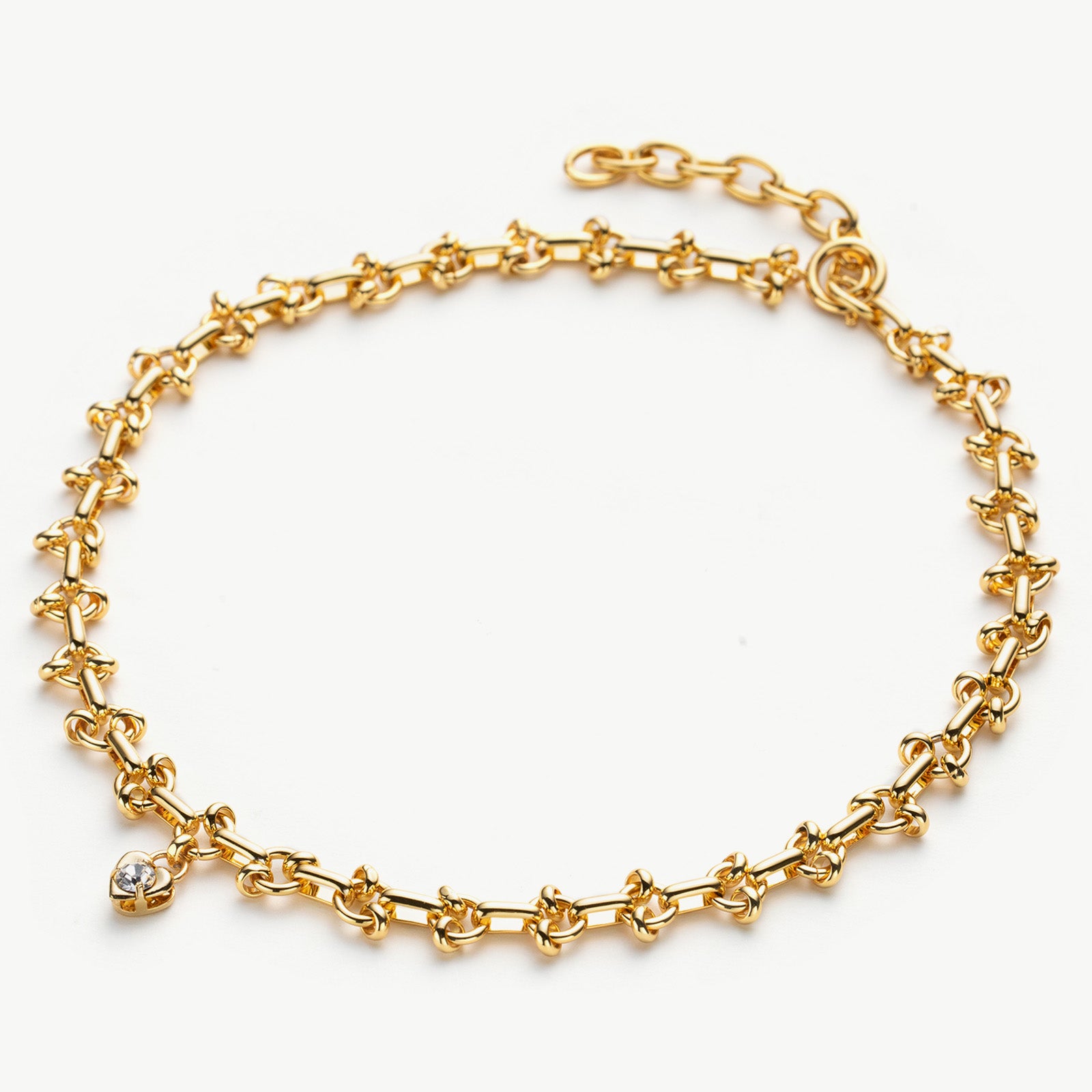  Heart Diamond Chain Necklace in Gold, a gilded embrace of love and luxury, this necklace features linked hearts adorned with diamonds, set in a radiant gold chain, making it a meaningful and stylish addition to your jewelry collection