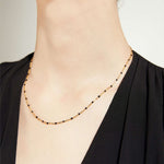 Versatile Beads Delight: Beads Chain Necklace, a delightful arrangement of beads along the chain that offers versatility in styling, allowing you to effortlessly pair it with various outfits for a trendy and chic look