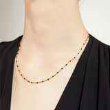 Versatile Beads Delight: Beads Chain Necklace, a delightful arrangement of beads along the chain that offers versatility in styling, allowing you to effortlessly pair it with various outfits for a trendy and chic look
