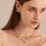 Multi Gemstone Pearl Necklace, a harmonious blend of gemstones and pearls that come together to form a unique and stylish necklace, adding a touch of sophistication to your ensemble