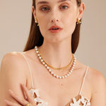 Pearl Beaded Necklace, unveiling the grace of pearls, this necklace features a mesmerizing strand of lustrous pearls, creating a captivating and versatile accessory.