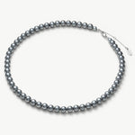 Dove Grey Water Pearl Necklace, a subtle and beautiful arrangement of grey water pearls, offering a refined and sophisticated look that effortlessly elevates your style.