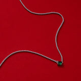 Enchanting Emerald Glow: Rectangle Dewdrop Pendant in Emerald, an enchanting emerald glow that radiates elegance, featuring a radiant emerald rectangle dewdrop on a delicate chain, creating a timeless and stylish accessory