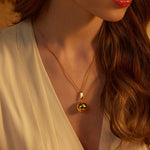 Sphere Pendant Chain Necklace, a contemporary and chic accessory, featuring a lustrous sphere pendant suspended from a dainty chain, adding a touch of modern flair to your ensemble