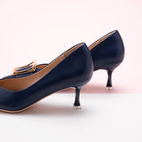 Navy-fashion-pumps-with-trendy-oval-buckle-accents