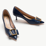 Navy-oval-chic-buckled-pumps-with-stylish-design