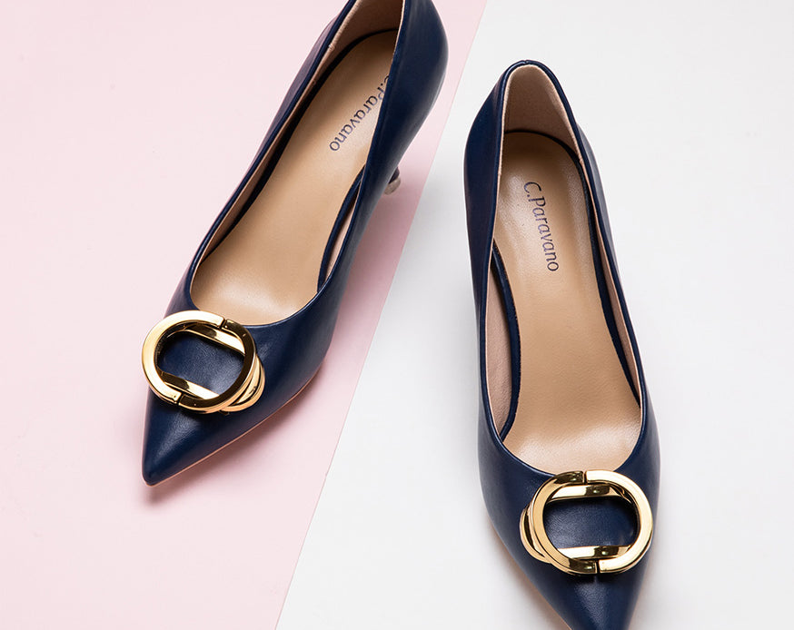 Navy Blue Women's High Heel Shoes - Chic Style