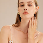 Ivory Delight: Gemstone Open Ring in a beautiful white hue, a refined and graceful addition to your jewelry collection