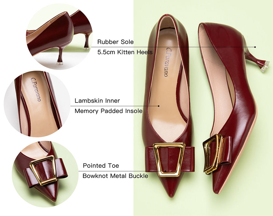 Red-Buckled-High-Heels-Geometric-Grace-Footwear-for-Women