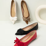    Red-leather-point-toe-flats