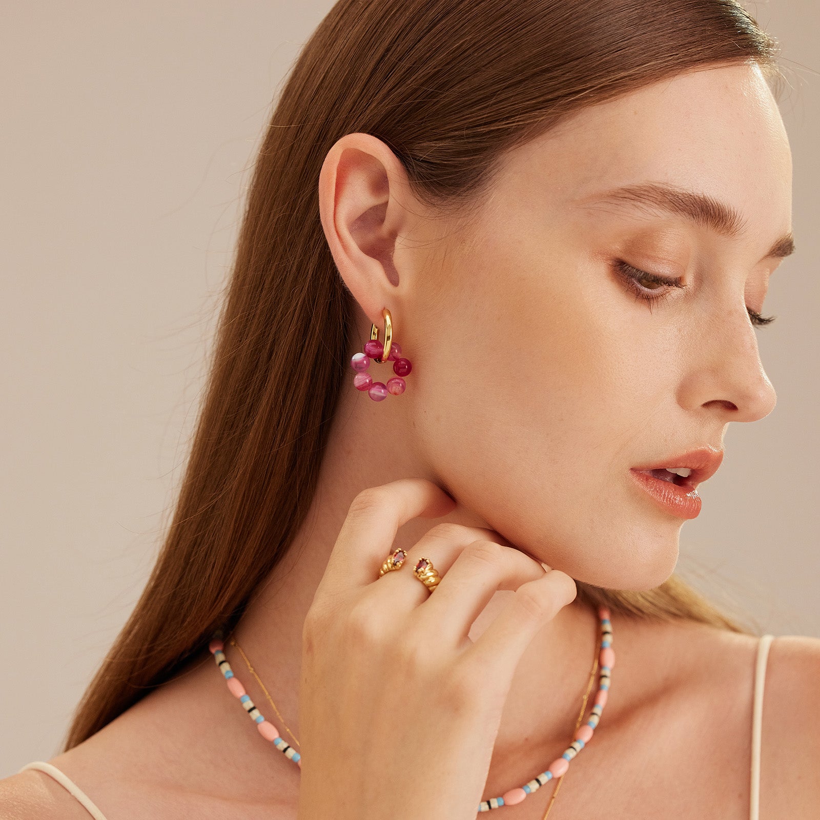 White Gemstone Open Ring featuring a luminous pearl, a symbol of purity and sophistication
