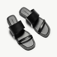Two Strap Flat Slide Sandals(Jessie)