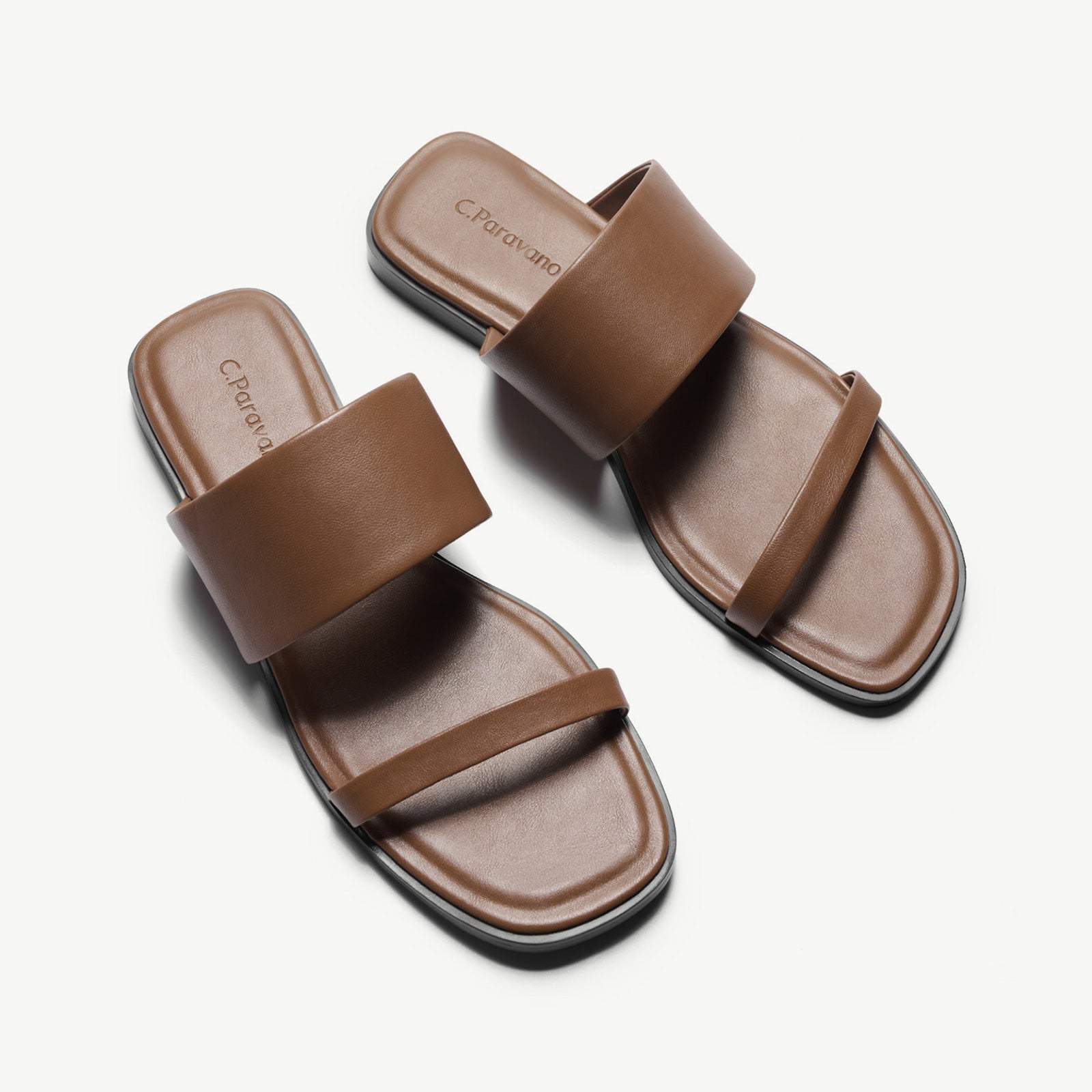 Two Strap Flat Slide Sandals(Jessie)