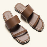 Two Strap Flat Slide Sandals(Jessie)
